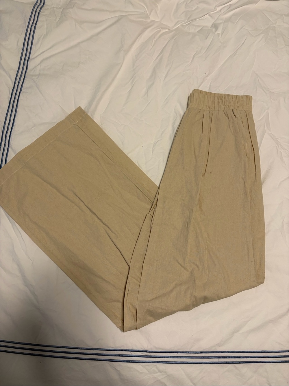 SHEIN Beige Wide Leg Pants